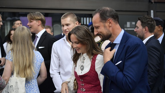 Prinzessin Ingrid Alexandra (NO), Magnus Heien Haugstad (Freund von Ingrid Alexandra), Kronprinz Haakon (NO)
