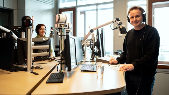Host Katrin Simonsen und Dr. Matthias Blüher.