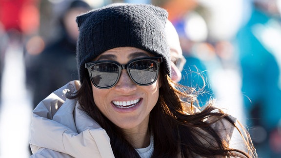 Meghan Markle, die Herzogin von Sussex, in einem Trainingslager in Whistler, Kanada, als Teil einer Reihe von Veranstaltungen, die ein Jahr vor den Invictus Games im nächsten Jahr stattfinden.