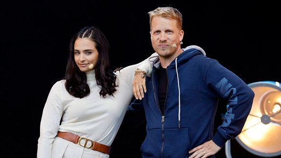 Amira Pocher mit Ehemann Oliver Pocher mit dem Programm "Die Pochers", 2021