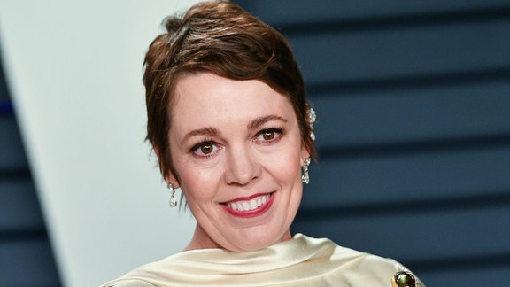 Schauspielerin Olivia Colman mit einem Oscar (2019)