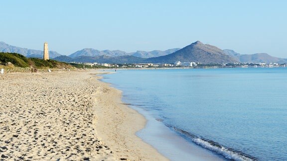 Blick auf den Strand Playa de muro