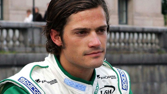 Prinz Carl Philip von Schweden bei einem Go-Kart Rennen in Stockholm (Archivfoto vom 14.08.2005).