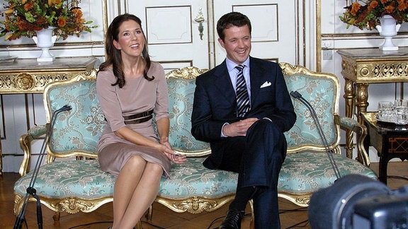 Kronprinz Frederik von Dänemark und seine Verlobte Mary Donaldson