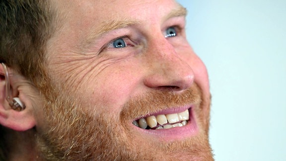 Prinz Harry, lächelnd, Nahaufnahme