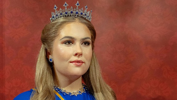 Pinzessin Amalia als Wachsfigur bei Madame Tussauds in Amsterdam