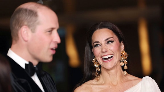 Prinz William und Kate Middleton, Prinz und Prinzessin von Wales, bei den BAFTA Film Awards in London.