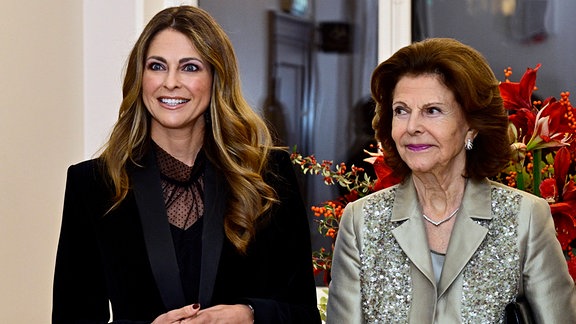 Prinzessin Madeleine und Königin Silvia besuchen anlässlich des 80. Geburtstags der Königin ein Konzert in den Lilla Akademien.
