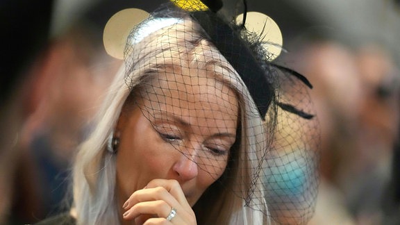 Ehefrau Simone Lugner am Samstag, 31. August 2024, anl. der Verabschiedung von Baumeister Richard Lugner mit Öffentlicher Aufbahrung und Gedenkstunde im Wiener Stephansdom