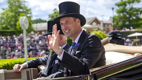 Prinze William nimmt am zweiten Tag des Royal Ascot 2024 auf der Pferderennbahn Ascot teil. 