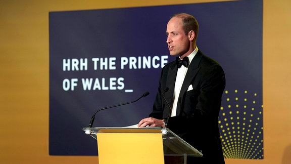 Prinz William bei den Diana Legacy Awards in London am Rednerpult