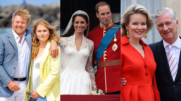Willem-Alexander der Niederlande mit Tochter Amalia, William und Kate, Philippe, König der Belgier mit Frau Mathilde