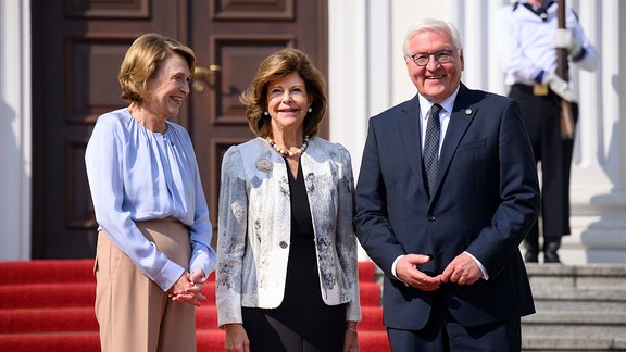 Elke Büdenbender, Königin Silvia von Schweden, Frank-Walter Steinmeier