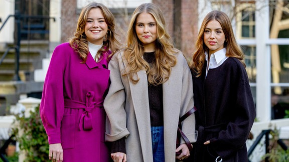 Princess Amalia and Princess Ariane and Princess Alexia of The Netherlands