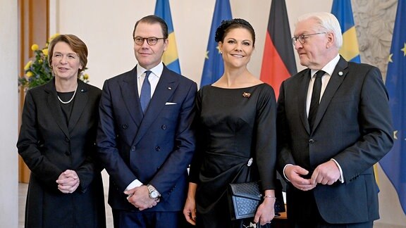 Elke Büdenbender, Prinz Daniel und die schwedische Kronprinzessin Victoria, Frank-Walter Steinmeier