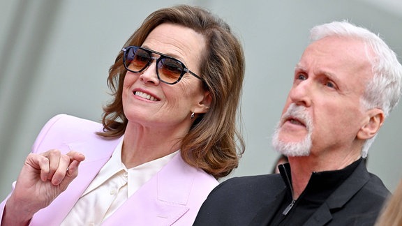 Sigourney Weaver und James Cameron 