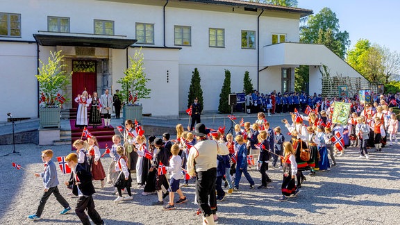 Skaugum Princess Mette-Marit and Princess Ingrid Alexandra and Prince Haakon