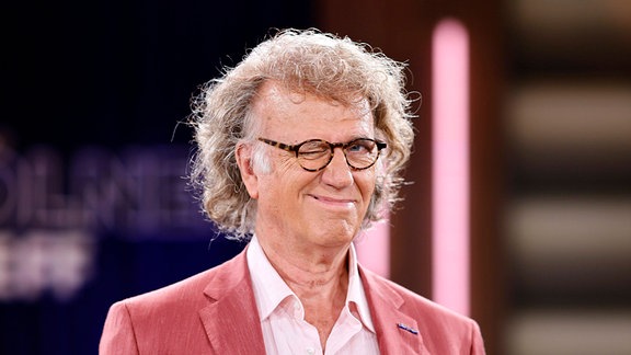 Star-Geiger Andre Rieu bei der Aufzeichnung der WDR-Talkshow Kölner Treff 