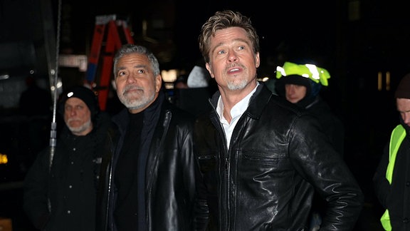 Schauspieler Brad Pitt und George Clooney
