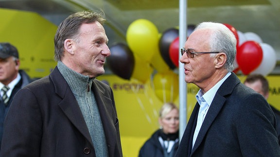 Hans-Joachim Watzke (BVB) und Franz Beckenbauer
