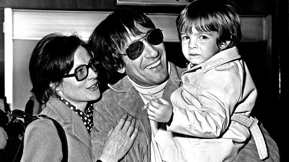 Maggie Smith, ihr Ehemann Robert Stephens und ihr Sohn Christopher