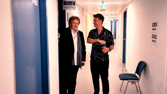Howard und Wayne Carpendale im Backstage-Bereich der Münchner Olympiahalle.