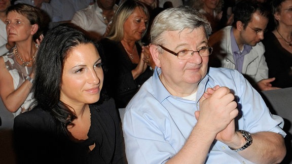 Joschka Fischer und Minu Barati