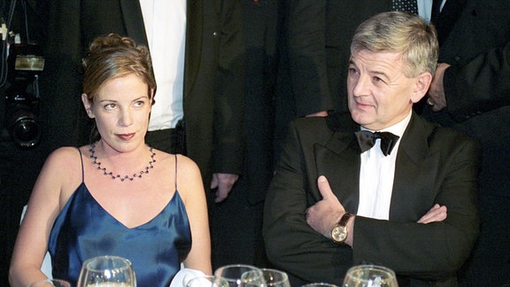 Bundesaussenminister Joschka Fischer mit seiner Frau Nicola, 2000