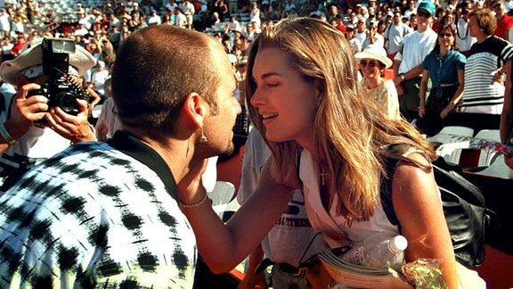 André Agassi und Brooke Shields, 1995