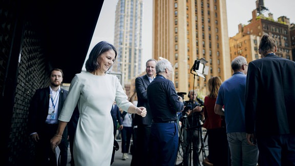 Annalena Baerbock (Buendnis 90 Die Grünen) in New York.