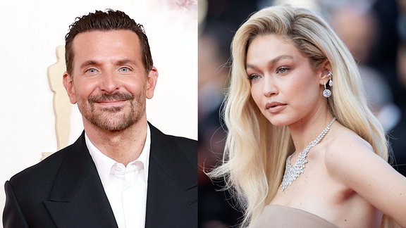 Bildcollage - Bradley Cooper und Gigi Hadid