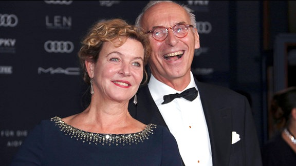 Margarita Broich mit Freund Dirk Schmalenbach bei der 26. Festlichen Operngala 2019 für die Deutsche Aids Stiftung in der Deutschen Oper.