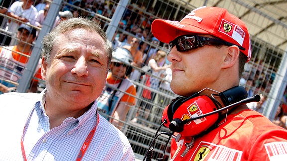 Michael Schumacher (rechts) und Jean Todt (links).