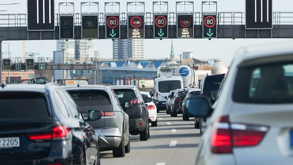Stau auf der Autobahn