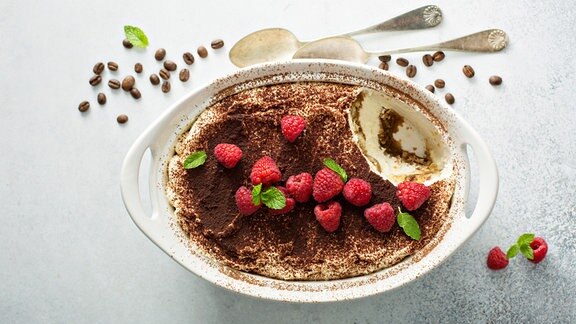 Tiramisu mit Himbeeren