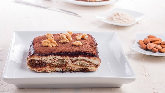 Tiramisu Gericht von oben
