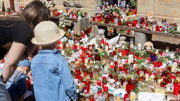 Gottesdienst für die getötete Valeriia auf dem Obermarkt in Döbeln.