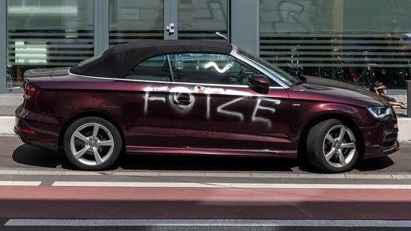 Mit Lack besprühtes Audi Cabriolet