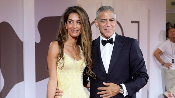 George Clooney mit Ehefrau Amal Alamuddin Clooney