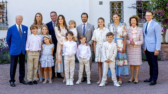 Gruppenporträt der schwedischen Königsfamilie