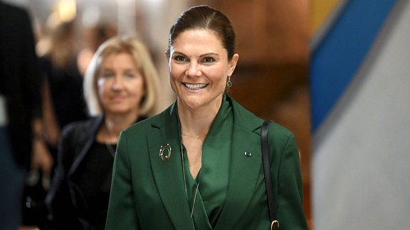 Schwedens Kronprinzessin Victoria besucht am Mittwoch, den 20. September 2023, das schwedisch-finnische Kulturzentrum Hanaholmen in Espoo, Finnland.