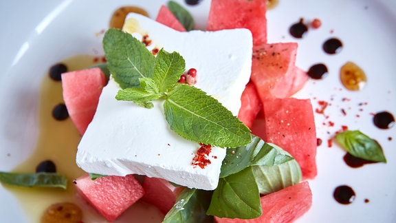 Wassermelonensalat mit Feta