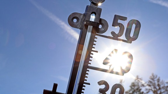 ein Thermometer im Sonnenschein