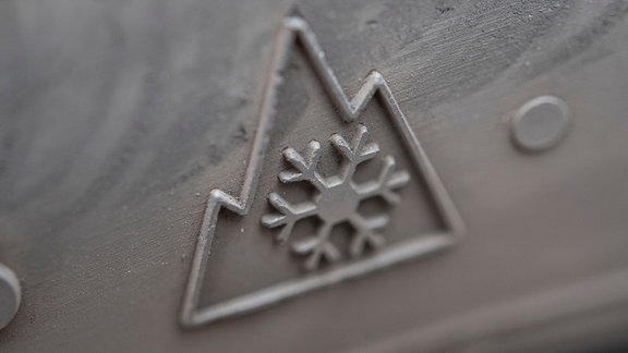 Alpine-Symbol (Schneeflocke) auf der Flanke eines Winterreifens